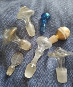 Stare szklane korki do karafek