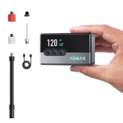 ASMAX – miniaturowa pompka rowerowa z wyświetlaczem | 120 PSI | 123 g |