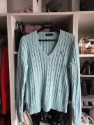 Pastelowy miętowy sweterek Ralph Lauren 