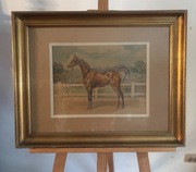Juliusz Kossak - "Koń" obraz sygnowany i datowany akwarela