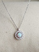 Nowy Srebrny Naszyjnik Srebro 925 z perełką Prezent dla niej