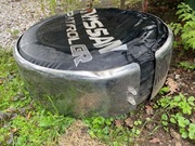 Koło zapasowe zapas Pateok Gr klasyk! Obudowa chrom pokrowiec ! Komplet 