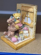 Podpórka do książek Miś na koniku Vintage Figurka Dziecięca 14 cm