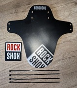Błotnik rowerowy przedni Rockshox na amortyzator CZARNO-SREBRNY