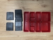 Zestaw kubeczków do szuflad i tablic Qbrick Pro long czerwone