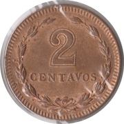 ARGENTYNA 2 centavo 1946, KM# 38, XF
