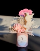 Bukiet ze świec candlebox flowerbox dzień babci i dziadka, komunia HIT