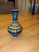 Stary Ceramiczny ręcznie malowany flakon , wazon