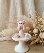 Figurka z masy cukrowej topper miś tort dekoracja urodziny chrzest