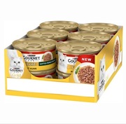 Gourmer Gold 48x85g kurczak soczyste kawałki mokra karma dla kota