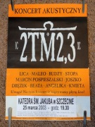 2TM2,3 Plakat koncertu akustycznego w katedrze z 2003 roku