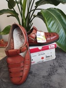 Sandały męskie Riekier r. 40 nowe skóra brązowe Antistresse