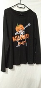 Koszulka SHEIN z nadrukiem na Halloween 4XL tańczący szkielet dyniogłowy