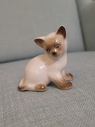 Łomonosow Porcelana Figurka Kot