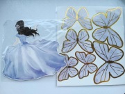 Topper na tort kobieta motyle