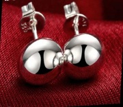 Kolczyki srebrne kuleczki 8 mm nowe 925