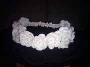 Nowy wianek komunijny hand made na szydełku    