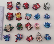 Pin przypinka charms klapki crocs Disney, Avengers, Bubble Tea, Star Wars