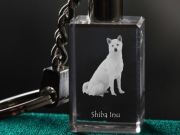 Shiba inu brelok sześcienny ŚWIECĄCY