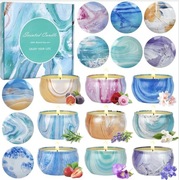 Świece zapachowe 9szt Idealne na prezent Naturalny wosk sojowy Aromaterapia