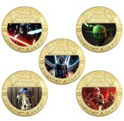 Repliki monet GWIEZDNE WOJNY 5szt.  