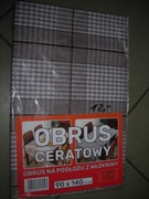 Obrus ceratowy na podłożu z włókniny kratka szary