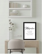 Obraz z napisami, plakat w ramie A3