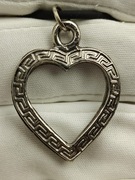 Naszyjnik wisiorek serce greckie serduszko Vintage