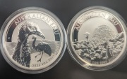 1 oz srebro 999 Australian Emu zestaw 2 monet 2022 2023