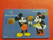BELGIA     -  Karta telefoniczna  /  Niski naklad  /  DISNEY