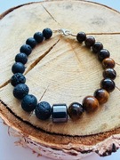 Bransoletka męska wyjątkowa z kamieni naturalnych na prezent amulet 