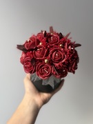 Flower box z wosku sojowego wieczny bukiet candle box prezent dzień babci