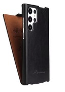 POKROWIEC ETUI SKÓRZANE PIONOWE ZE SKÓRY SAMSUNG GALAXY S22 ULTRA CZARNY