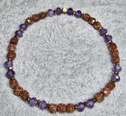 Bransoletka piasek pustyni z ametystem