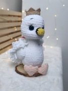 Łabędź handmade na szydełku | maskotka | prezent dla dziecka | amigurumi