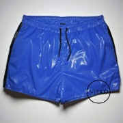 Szorty PSK spodenki z kieszeniami ortalion błyszczący niebieski L