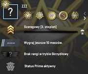 Konto CS2 Prime 6 ODZNAK CSGO