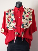 Wyjątkowa Czerwona Koszula*Perełka Vintage 80-te**44/46**Soczysta Czerwień