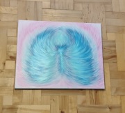 RĘCZNIE MALOWANY OBRAZ ANIOŁ MIŁOŚCI ANNA ŚLUSARSKA 