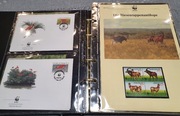 ALBUM WWF - egzotyczne koperty FDC, karty pocztowe, serie znaczków