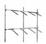 Regał Wieszak Ścienny Systemowy Duży 33 Elementy