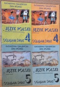 Zeszyt ćwiczeń Język polski klasa 4 i 5 + zeszyt ucznia-  razem 4 sztuki