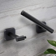 2x Uchwyt na papier toaletowy czarny matowy