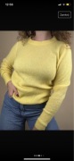 Sweter damski zótty kanarkowy wełniany wełna alpaka rozmiar M 38 S 36 h&m