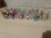 11szt kolekcjonerskich kieliszków z usa. Nieużywane 