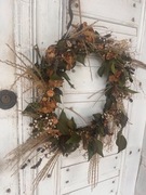 Wianek z suszonych kwiatów boho