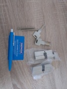 Komplet wkładek gerda evo L30/40+L30G/40 z gałką nikiel satynowy + 5 kluczy