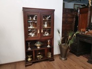 Wąska dębowa witrynka biblioteczka antyk 893/2026