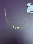 Bransoletka motylki stal chirurgiczna regulowana