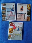 3 sztuki, nowe książki Fit przepisy od baletnicy, kosztowały 165 zł. 